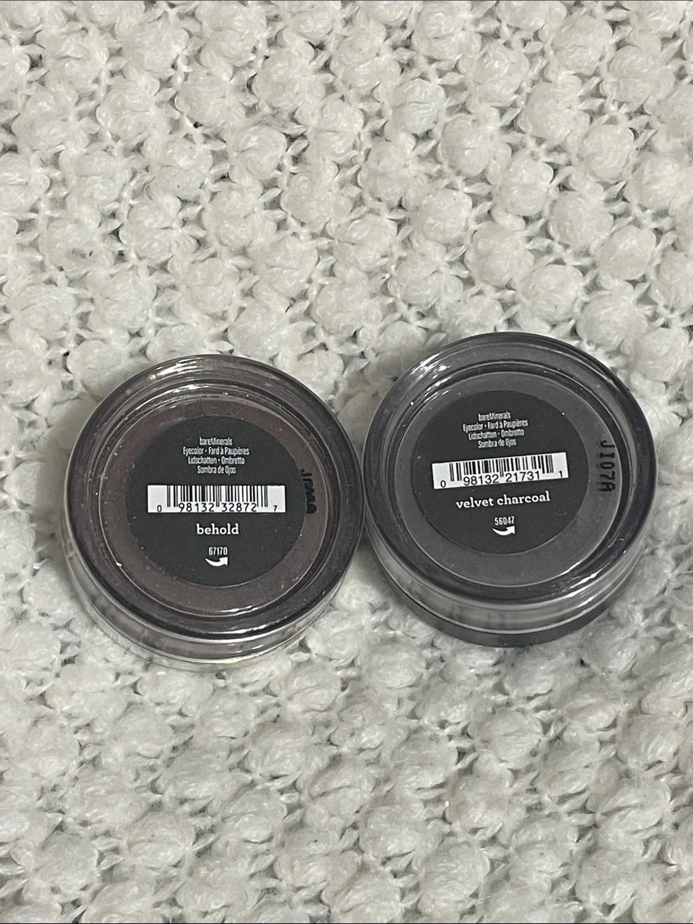 DISCONTINUED bareMinerals Eyecolors in Behold & Velvet Charcoal